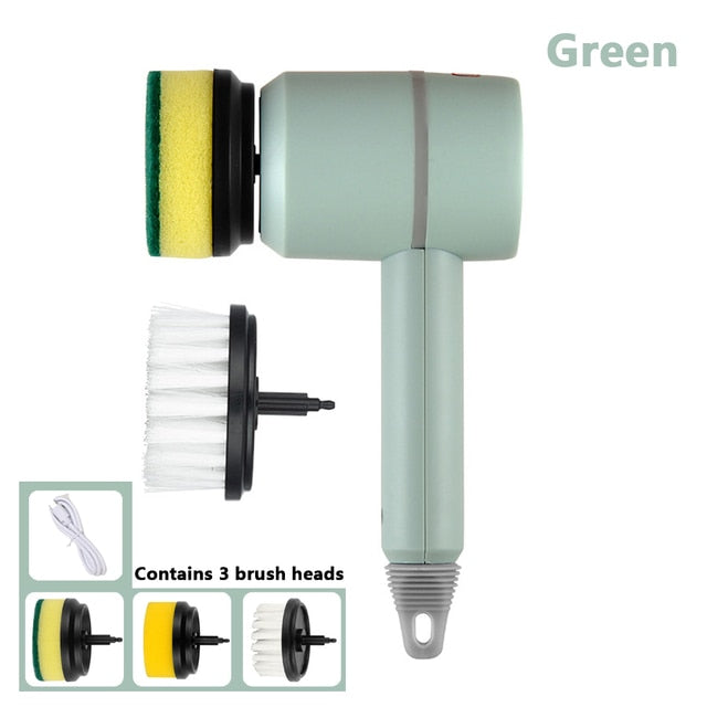 Electric Spin Cleaning Brush (3 Heads)