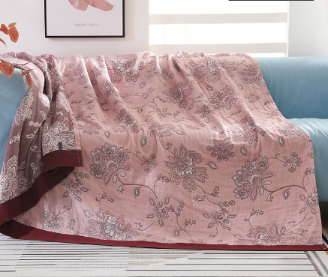 5-Layer Muslin Cotton Blanket — Wallflower Pink