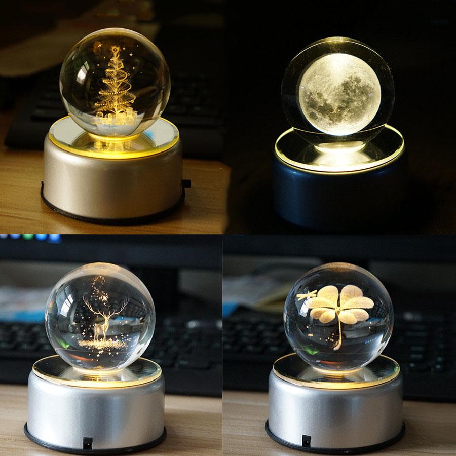 Rotating Crystal Ball Night Light
