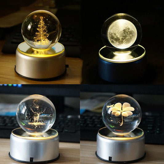 Rotating Crystal Ball Night Light