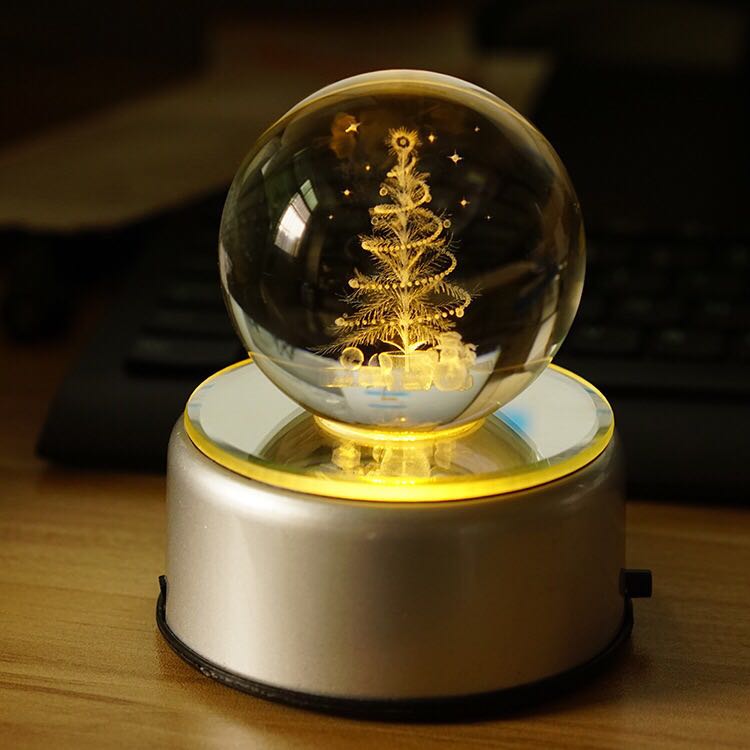 Rotating Crystal Ball Night Light