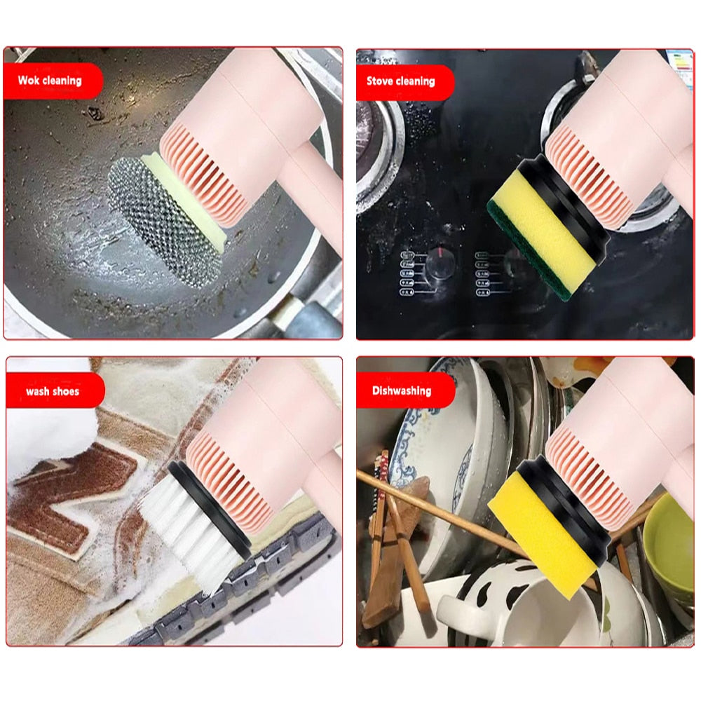 Electric Spin Cleaning Brush (3 Heads)