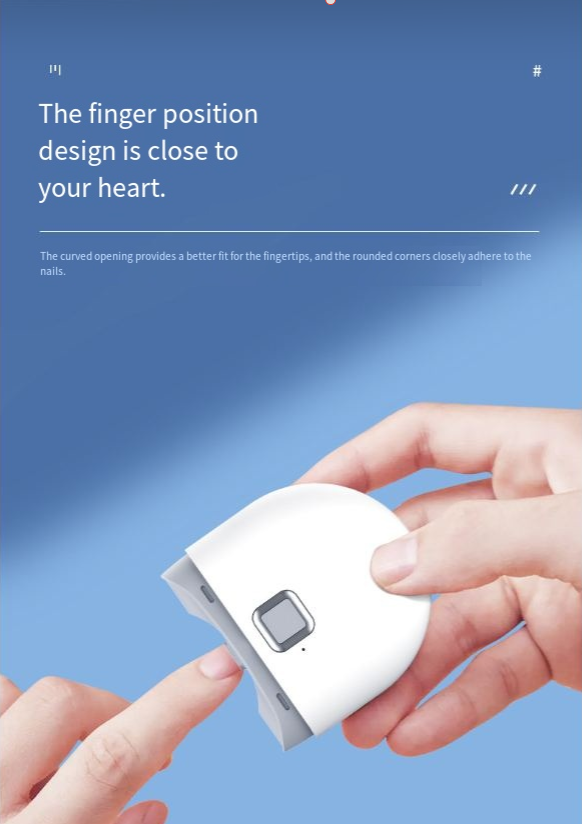 Electric Nail Clipper & File with LED Light