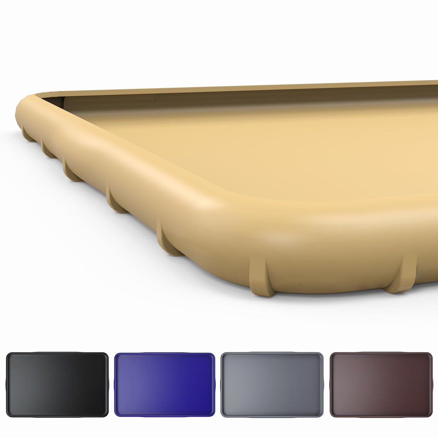 Silicone Pet Feeding Mat — Raised Edge, Waterproof (19"×12")
