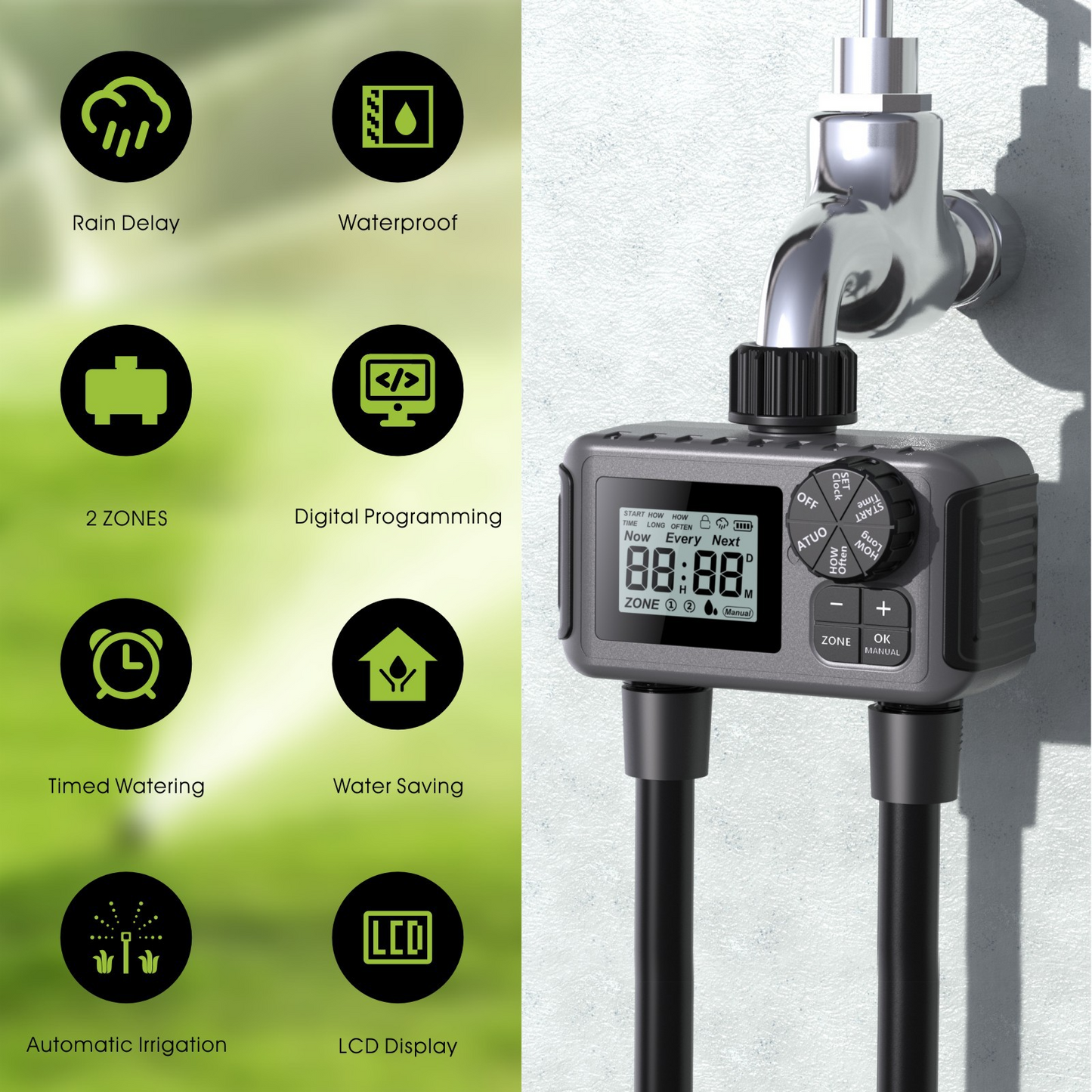 Dual-Zone Automatic Watering Timer