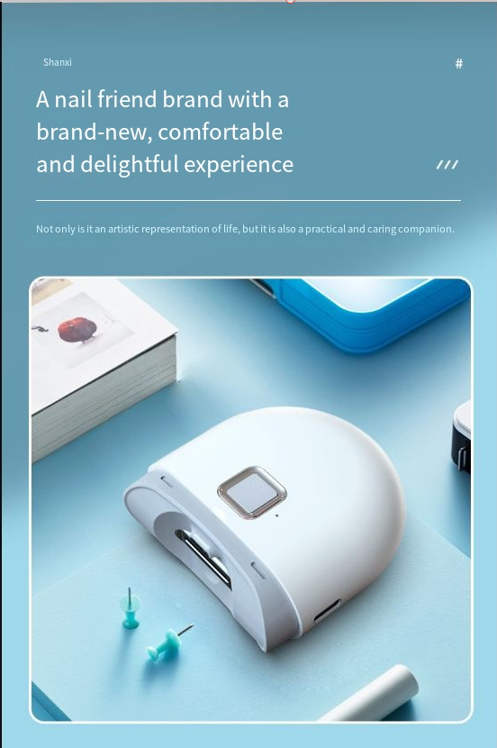 Electric Nail Clipper & File with LED Light